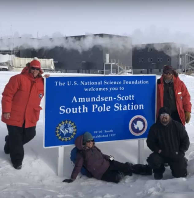 Four scientists post at the US Amundsen-Scott South Pole Station