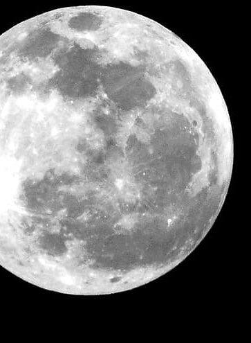 A closeup of the Moon