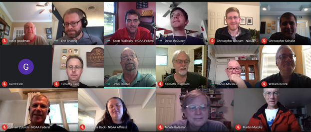 A screenshot of the participants of the virtual GLM meeting in a Zoom call