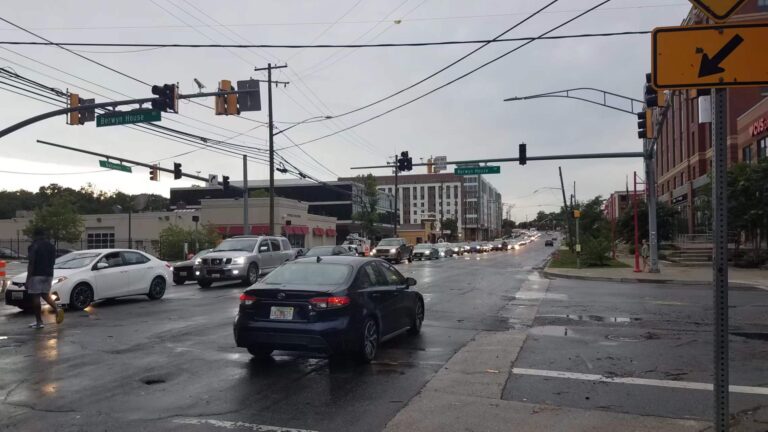 Traffic lights went down the afternoon of the storm