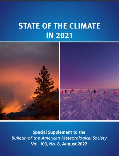 A screenshot of the cover photo of State of the Climate